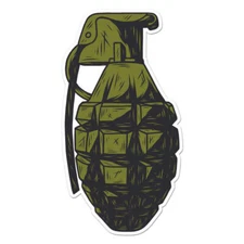 Military Grenade Sticker Decal