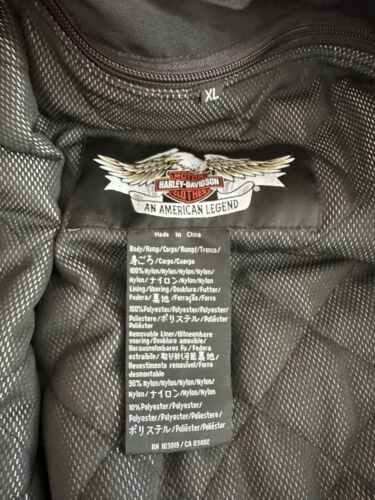 Harley Davidson Reitjacke XL schwarz Reißverschluss im Winterfutter Nylon - Bild 14 von 18
