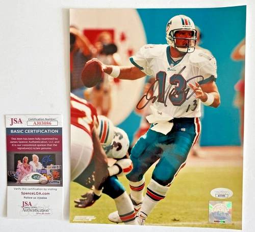 DAN MARINO 8x10 Signed NFL JSA Certified - Miami Dolphins HOF