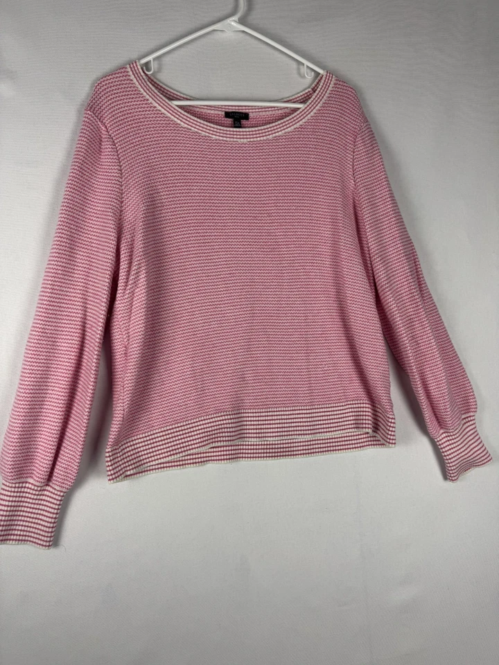 Suéter Talbots Mujer XLP Rosa Colorido Pullover Algodón Nylon Mezcla Tejido Hada Foto 2 de 4