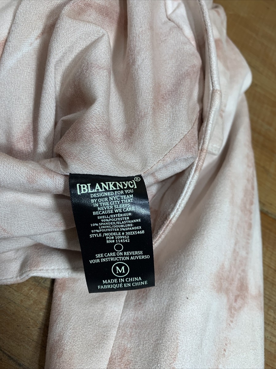 m Women's BlankNYC Light Pink Blush Moto Jacket Faux Suede Full Zip