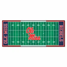 FANMATS 7552 NCAA - Ole Miss Rebels Field Runner Rug - 30in. x 72in.