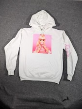 Rue21 Hoodie White Barbie Cotton Fleece Unisex Women's Sweatshirt Medium NWT