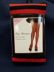 black and red striped tights plus size