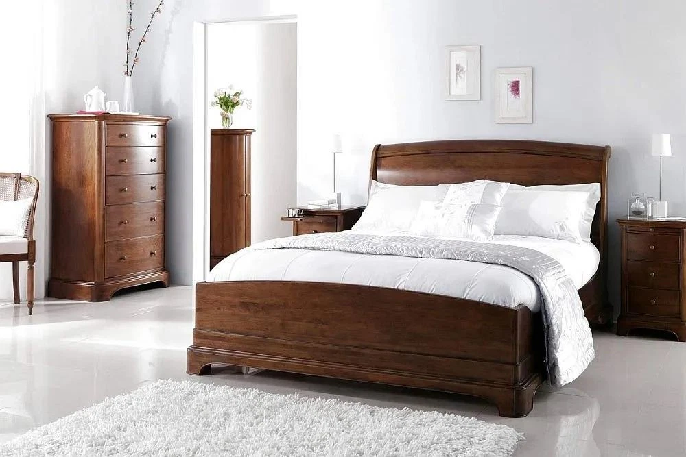 Cherry wood 2024 bed frame full