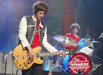 The Strokes with Nick Valensi drummer Fabrezio Moretti Tonight Sho- Old Photo