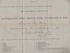 1878, Fort Laramie, Lt. Alexander Smead, 4 Quarterly reports signed, +++pages — photo 5