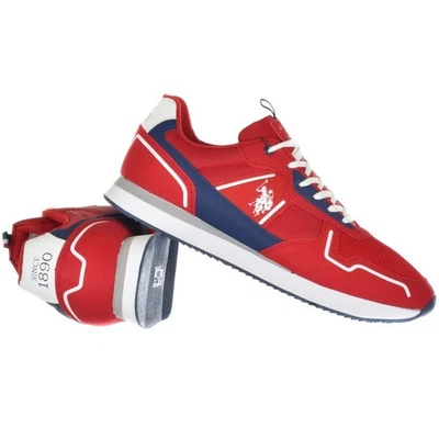 Chaussures pour homme sportowe Sneakersy U.S. Polo Assn. - NOBIL004-RED-DBL01 - - Photo 1/4