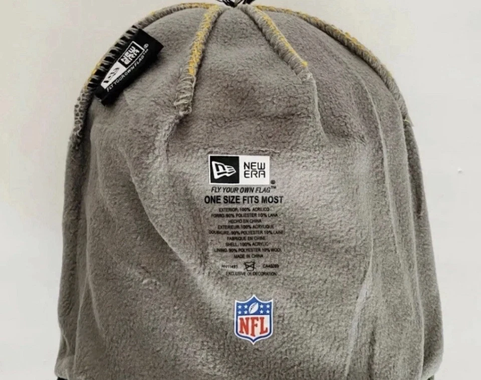 Minnesota Vikings New Era Beanie вязаный помпон зимняя футбольная команда НФЛ доставка 1 день GG - Изображение 2 из 2
