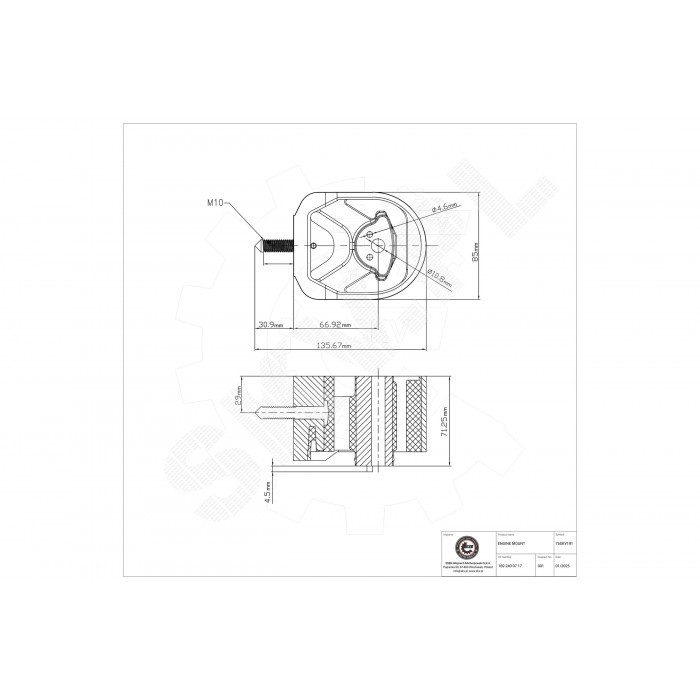 Support moteur A1692401417 pour Mercedes-Benz Classe A et Classe B