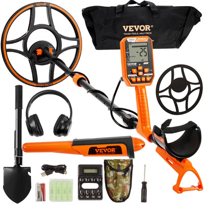 Waterproof Metal Detector 12'' Coil Gold Finder LCD 7 Modes DSP Bluetooth Pro