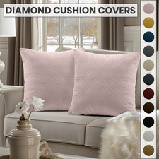 2 Pack Luxury Cushion Covers 18 X 18 Soft Velvet Filled Cushions For Sofa Pillow