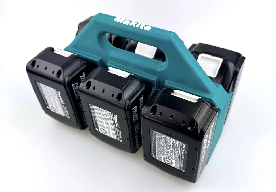 6 Battery Makita 3d Printed Battery Tote Carrier storage 18v 18 Volt - Image 3 of 4