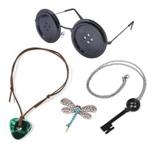 Button Eyes Glasses Anime Merchandise Cosplay Necklace Costume Merch