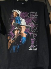 Vintage 1992 Garth Brooks On Tour Black Concert T-Shirt Size Single Stitch