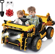 24V 2-Seater Kids Ride-On Dump Truck Electric Toy Car with Functional Dump Bed