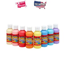 Washable Paint Set 4oz 8ct Pastel Colors for Kids Arts Crafts School Projects