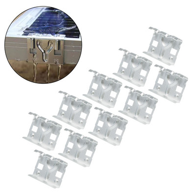 Hochwertige Aluminiumlegierung 10 Stück Abflussclips für Solarpanel Effizienz