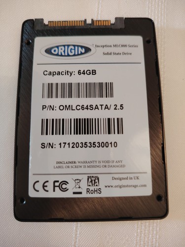 Origin 64GB Sata SSD 2,5 Zoll (OMLC64SATA III/2,5) 64GB SATA III (SFF) 6Gb/s