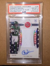 2022 National Treasures - Garrett Wilson Rookie Patch Autographs /25 S&S RC