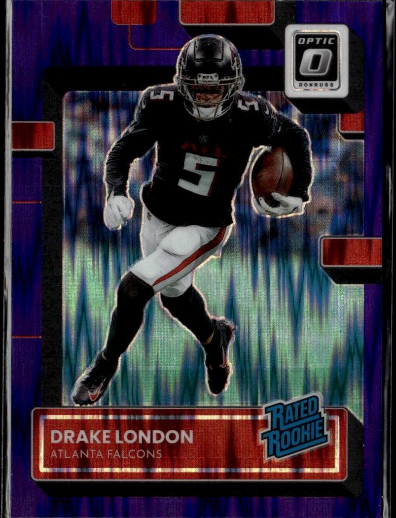 2022 Donruss Optic #207 Drake London Purple Shock