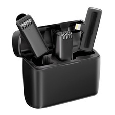 2-in-1 Wireless Lavalier Microphone for iPhone iPad with Charging Case - Mini...