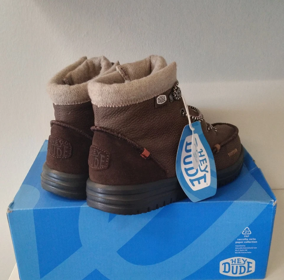 hey dude Scarponcino Uomo In Pelle Idrorepellente Taglia 40 - Immagine 3 di 3