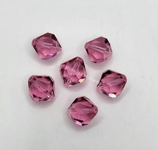 6pc Swarovski Crystal Rose 12mm Round Bicone 5304 Beads; Large Size 