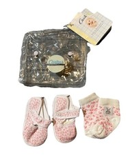 Carter's Gift Set Sock Shoe Baby Girl 0-3 Months Vintage Pink Floral New Read