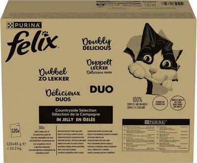 Felix As Good As It Looks Wet Cat Food in Jelly, Fish Variety Mix, (120 x 85 g)
