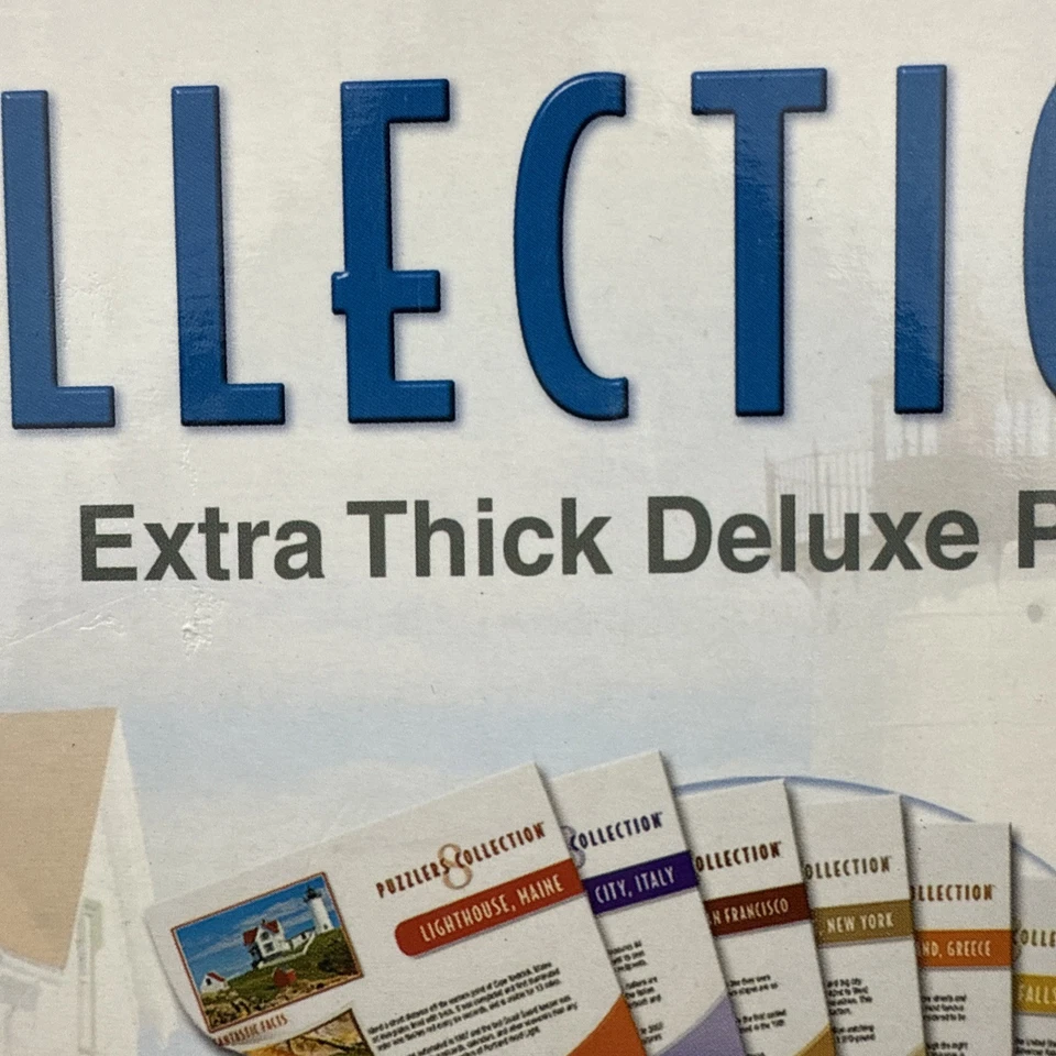 Lot 8 Puzzlers Collection Puzzle 4800 Pieces Extra Thick Dlx Coded 1-pc Missing! - Image 3 of 4