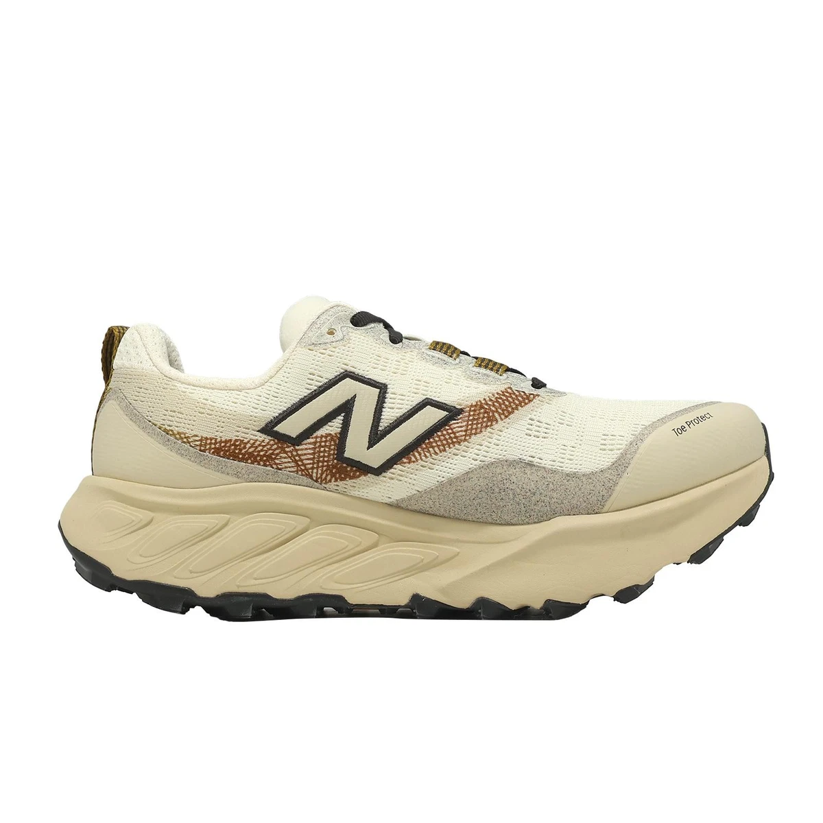 New Balance Fresh Foam X Hierro V9 2E Ancho Beige Negro Hombres Correr MHIER6Y6-2E