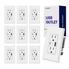 Usb Charger Wall Outlet, 15 Amp Duplex Tamper Resistant Receptacle Plug With