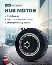 1500w-4000w Gearless Skateboard 11 Inch Electric Scooter Hub Motor