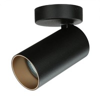 Kleiner Deckenstrahler Schwarz Gold H:13Cm Ø7Cm Colene Deckenlampe Spot Flur