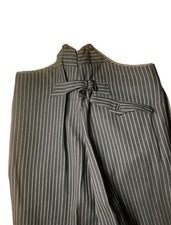 1920s Black Fish Tail Pin Striped Pants Vintage Original