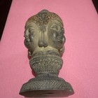 9”Hand Carved ceramic Four Face Tibetan  Hindu Buddha Head Statue  — photo 6