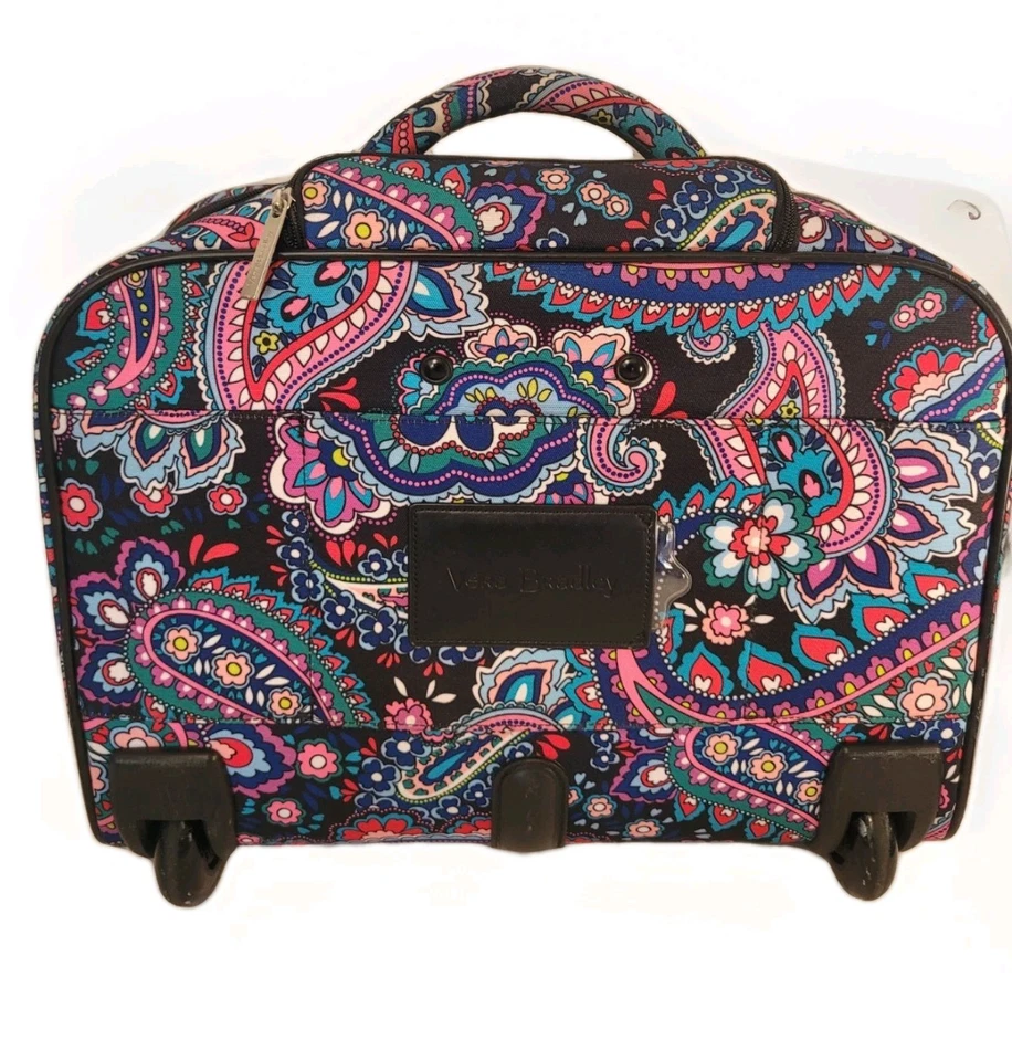 Bolsa de trabajo con ruedas Vera Bradley floral cachemira retirada asa de mano Foto 4 de 4