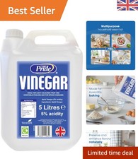 Pride White Vinegar 5 Litres - Food Grade for Cooking - Baking - Cleaning - P... 2.00 per litre