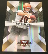 2009 Threads #163 Kevin Huber Gold Foil RC 10/50 (Jersey #!) Bengals Punter