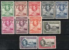 GOLD COAST 1938 KGVI Castle original printing set perf 12. SG 120-131 cat GBP366