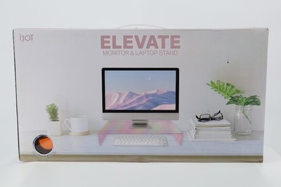 iJoy Elevate Monitor & Laptop Stand   Fits Laptops up to 17 , Opal Sky Color