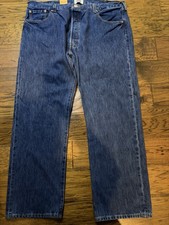 NWT 2001 Levi  s 501XX Straight Leg Raw Denim Size 42x30 Y2K Vintage Dark Blue