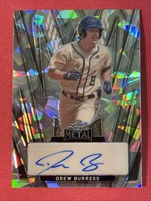 2024 Leaf Metal - Drew Burress - Silver Crystal Auto #15/15 Bookend Georgia tech