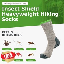 Insect Shield Hiking Socks Crew Padding Tick Protection