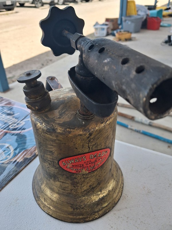 Schaefer and Beyer Brass Blow Torch,Early 1900's  White Gas Only