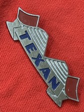 Nos 1956 Dodge Texan Chrome Dash Emblem Interior 56 Mopar Twin Flags Badge Texas