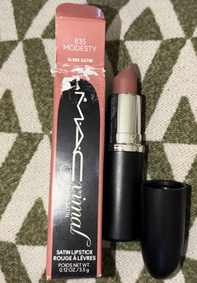 MAC MACximal Sleek Satin Lipstick MODESTY 835 - Full Size Boxed