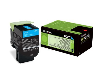734646475556 Lexmark 802C Tonerkartusche 1 Stück(e) Original Cyan Lexmark