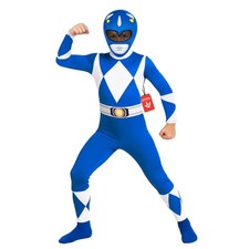 Kids Blue Mighty Morphin Morphsuit Boys Power Ranger Superhero Costume Halloween